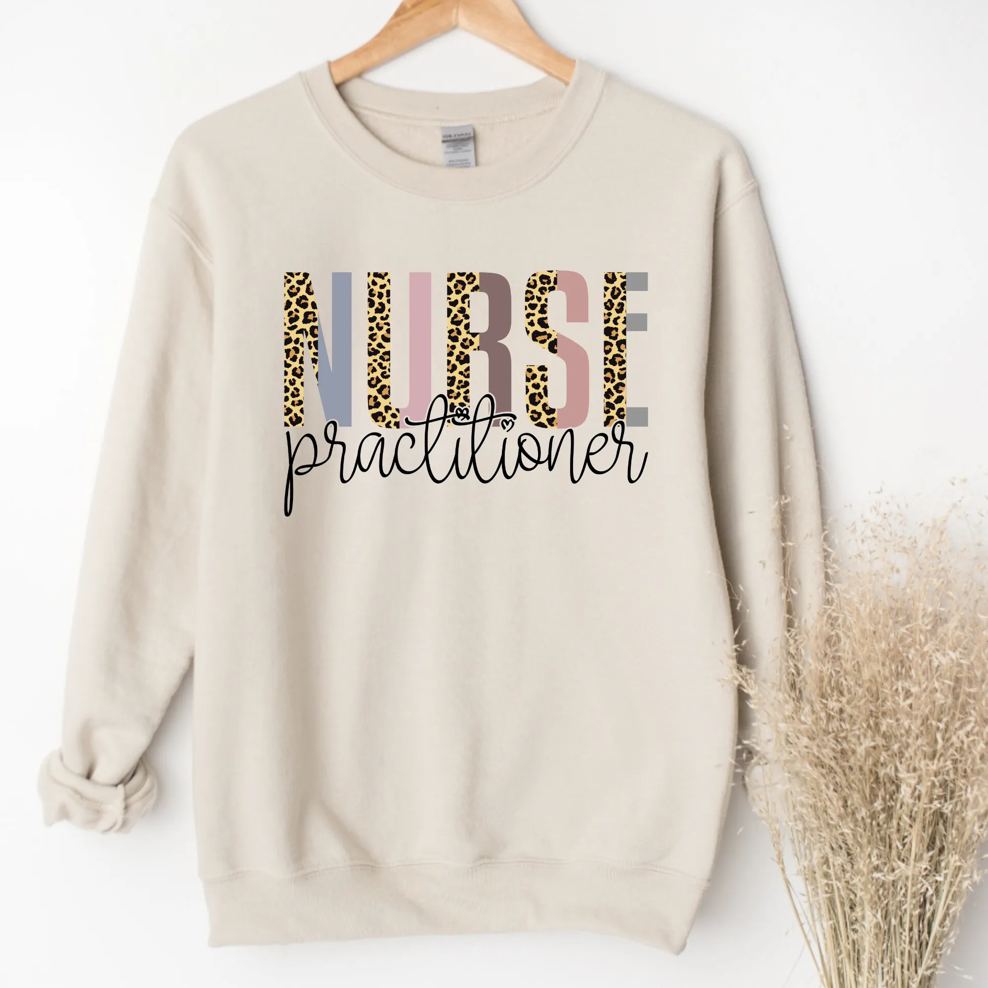 Leopard Nurse Practitioner Crewneck Sweatshirt | NP Crewneck Sweatshirt