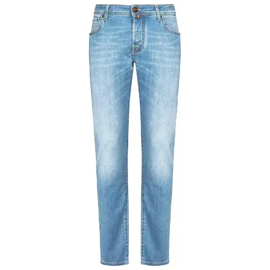 Light Blue Cotton Jeans & Pant