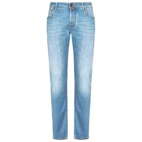 Light Blue Cotton Jeans & Pant