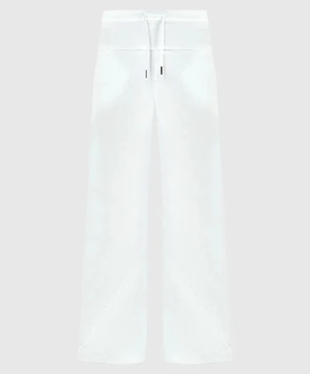 Linen Flared Trousers - Chalk