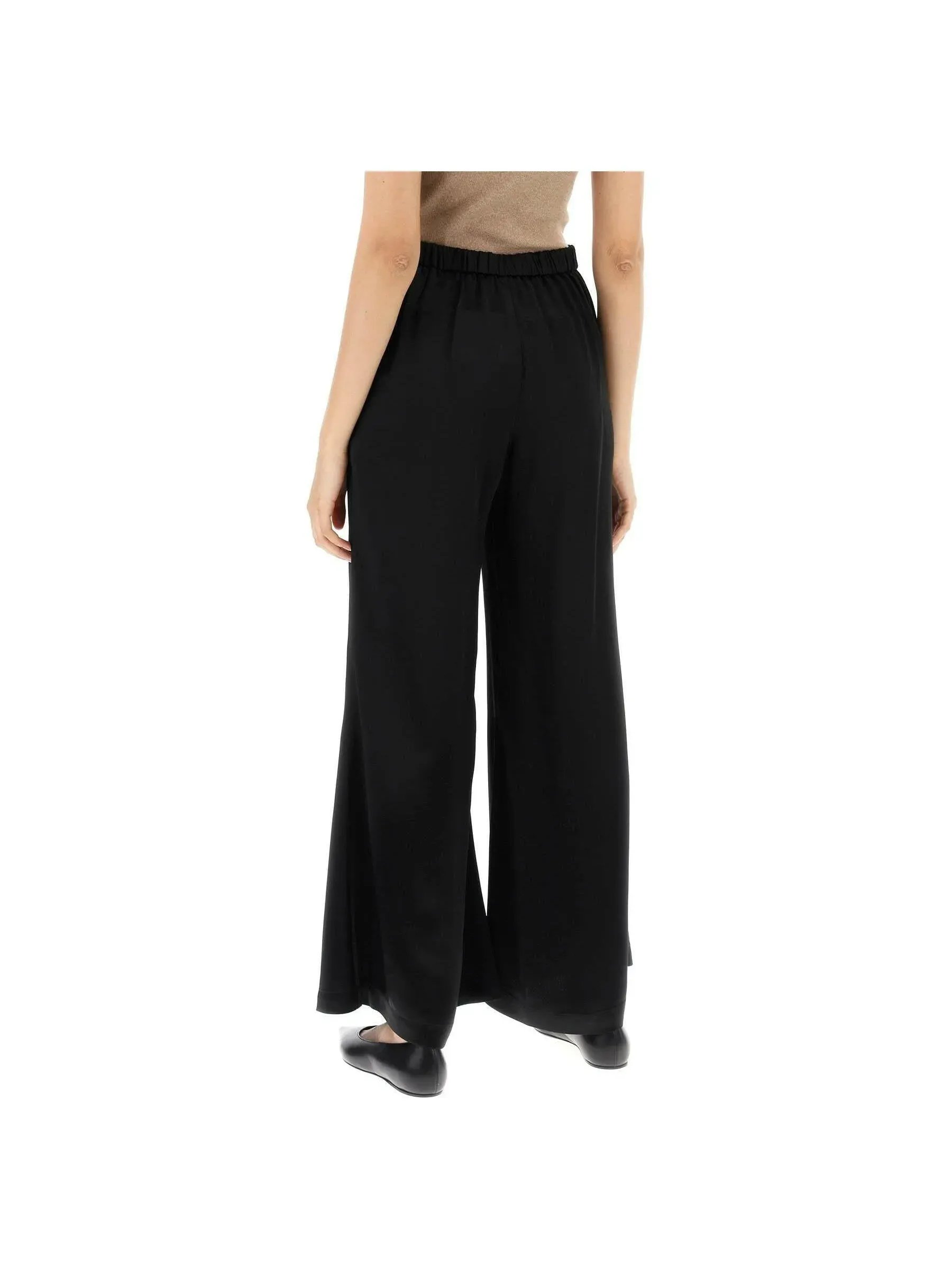 Lucee Satin Wide-Leg Trousers