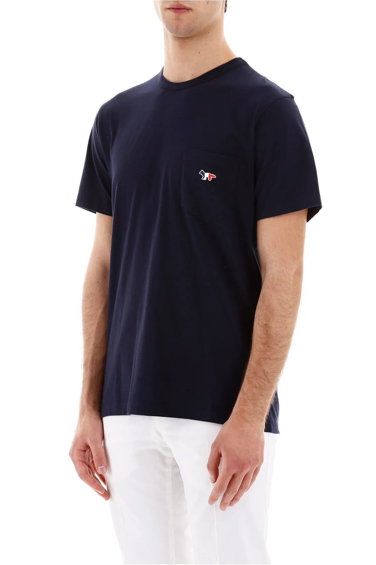 Maison kitsune t-shirt with pocket and tricolour fox