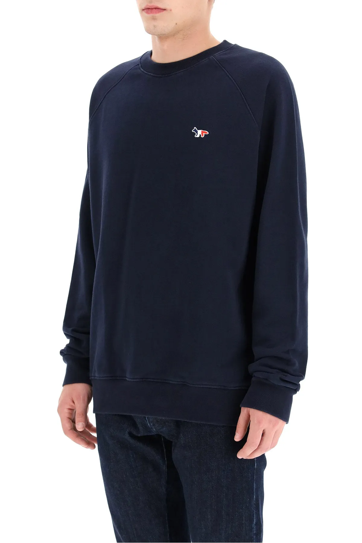 Maison kitsune tricolor fox sweatshirt