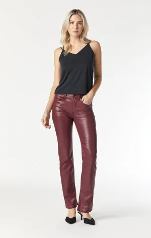 MARIA SLIT HEM FLARE IN BORDO JEATHER