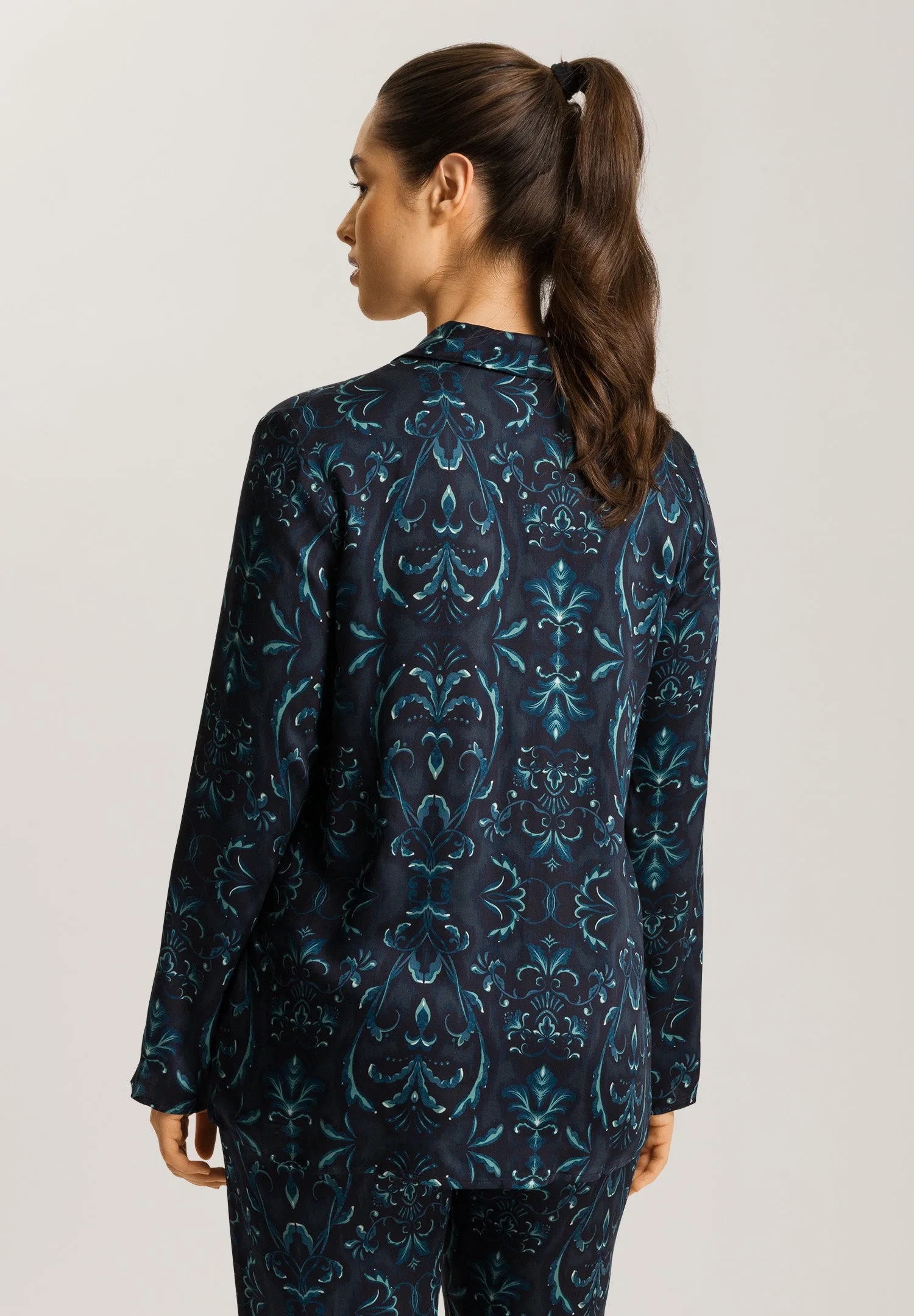 Marlene Collared Button Front Shirt | Glowing Damask 74838-2163