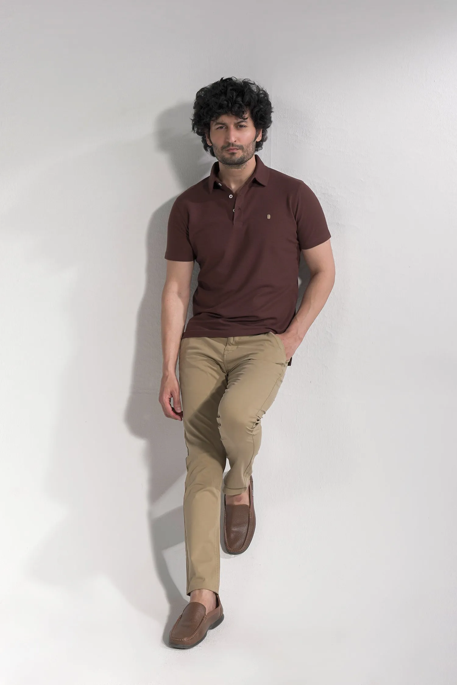 Men Brown Classic Polo Shirt