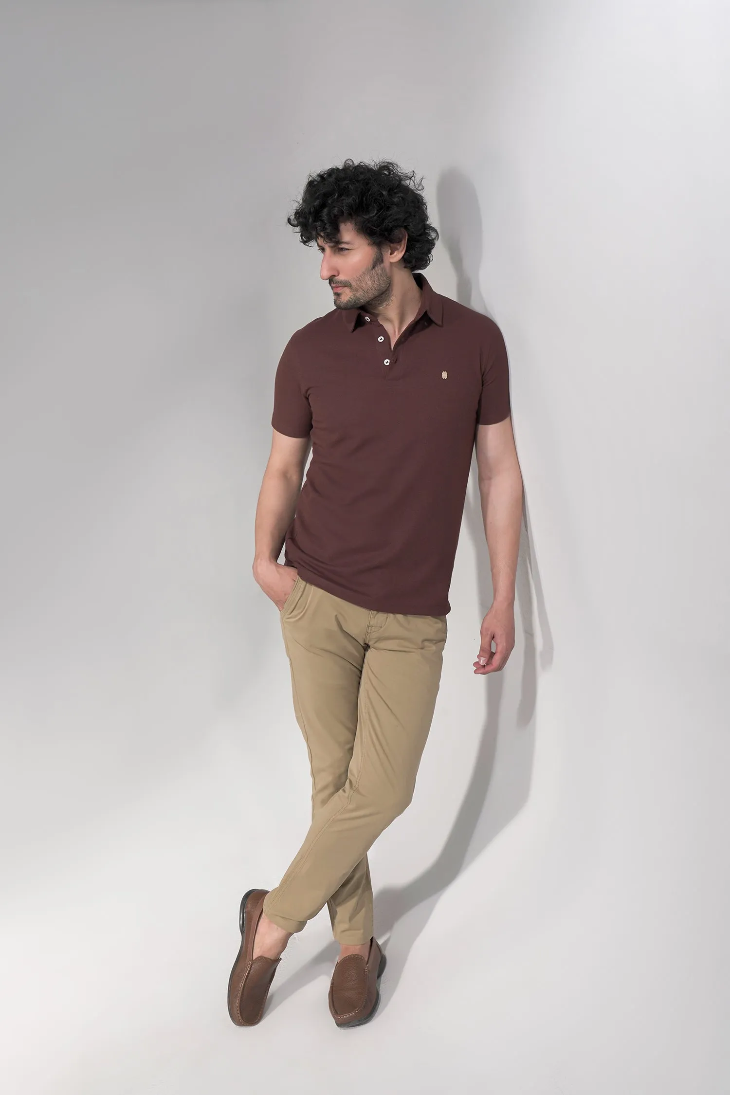 Men Brown Classic Polo Shirt