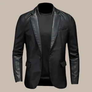 Men Casual Leather Dress Coat