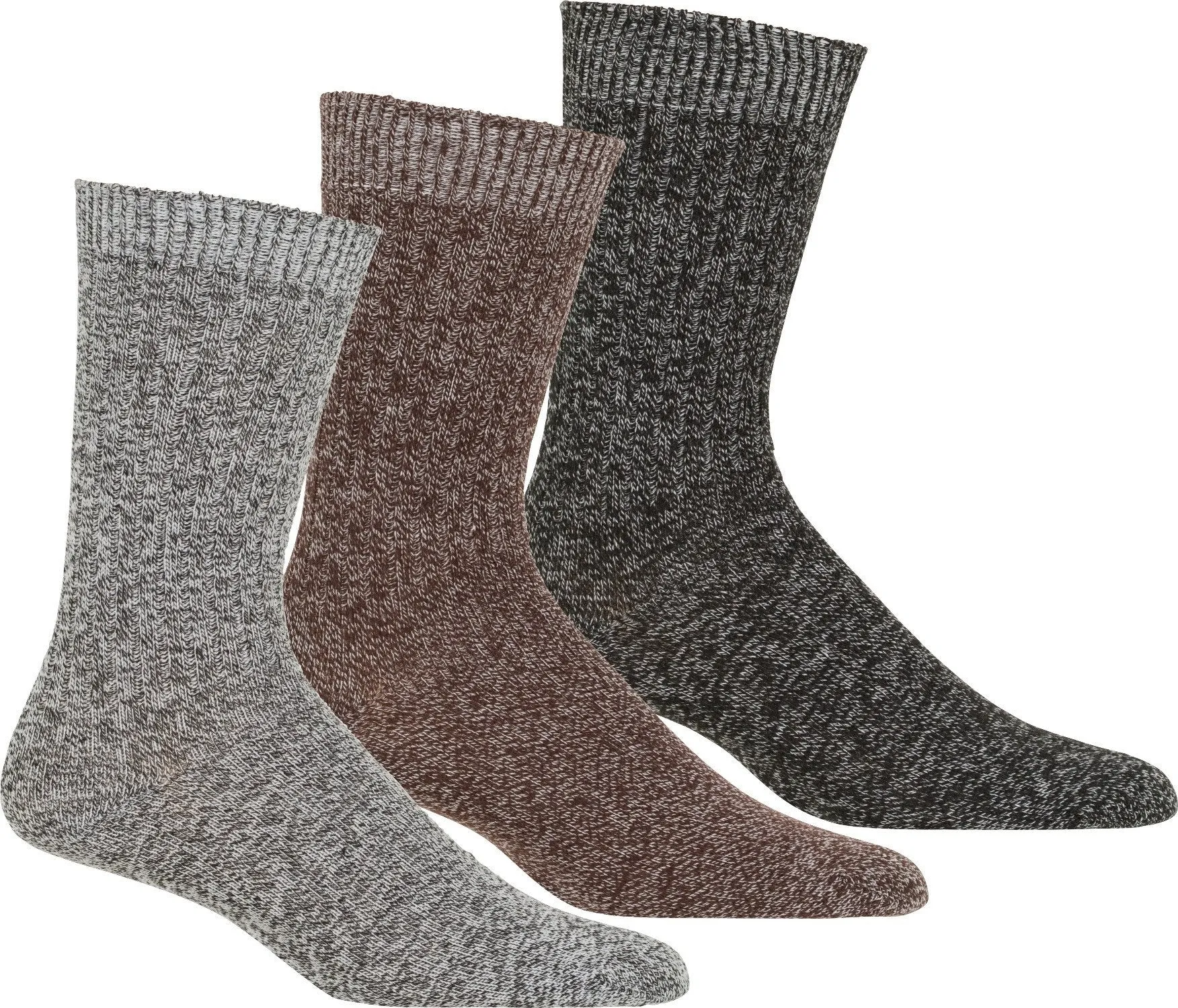 Mens Cotton Blend Heathered Dress Socks Value Assorted 12-Pack