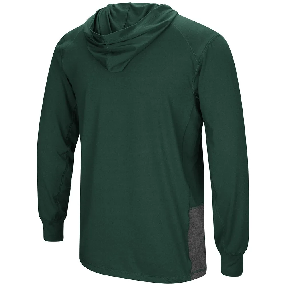 Michigan State Spartans Colosseum Green LS Hooded T-Shirt