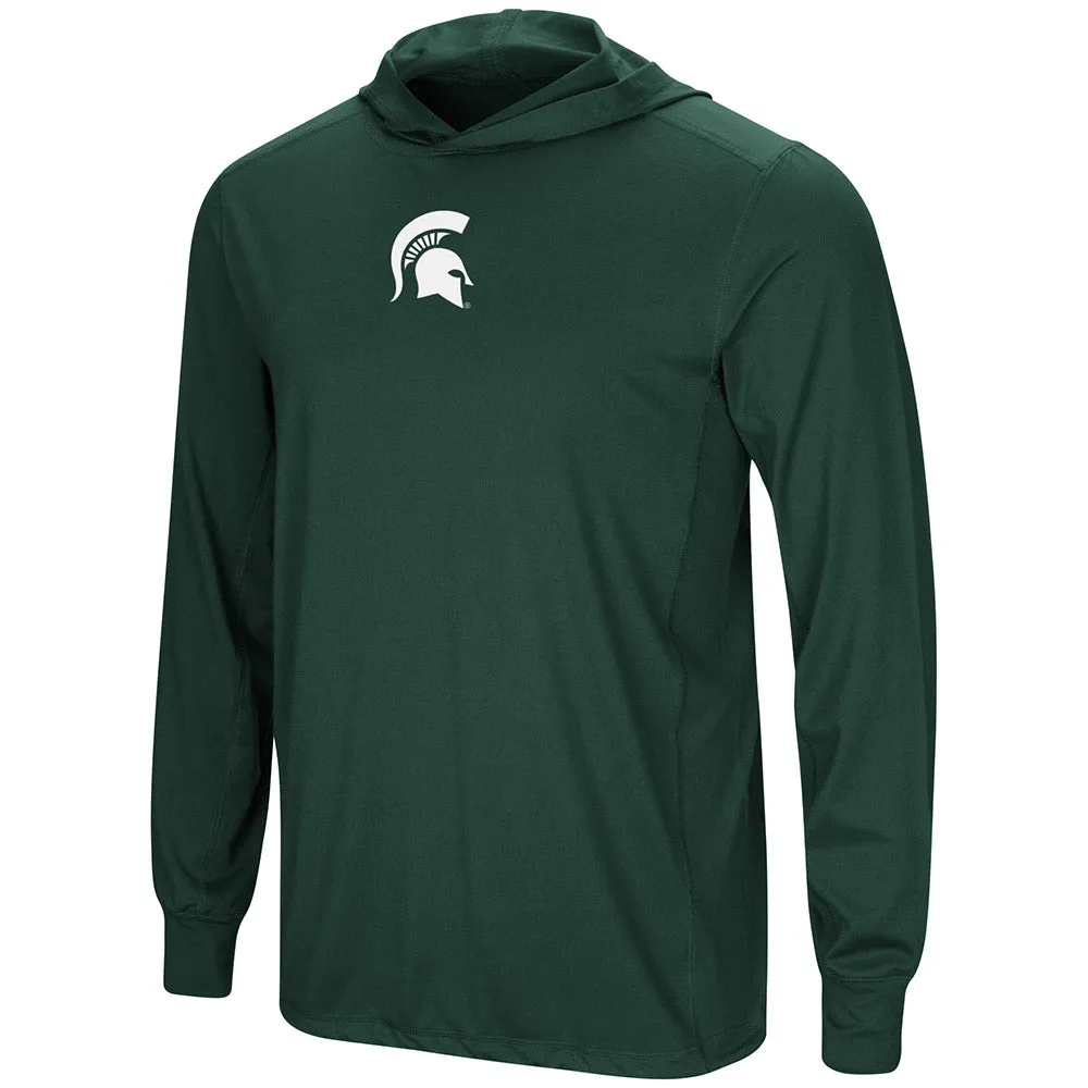 Michigan State Spartans Colosseum Green LS Hooded T-Shirt