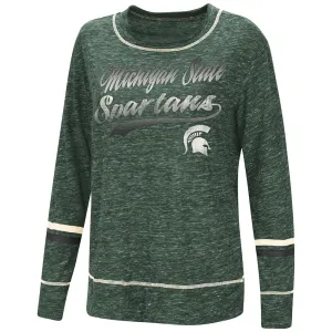 Michigan State Spartans Colosseum WOMENS Green Giant Dreams Soft LS T-Shirt