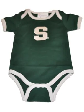 Michigan State Spartans TFA Infant Baby Lap Shoulder Ringer Romper Outfit