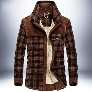 Modern Plaid Fleece Lumberjack Jacket