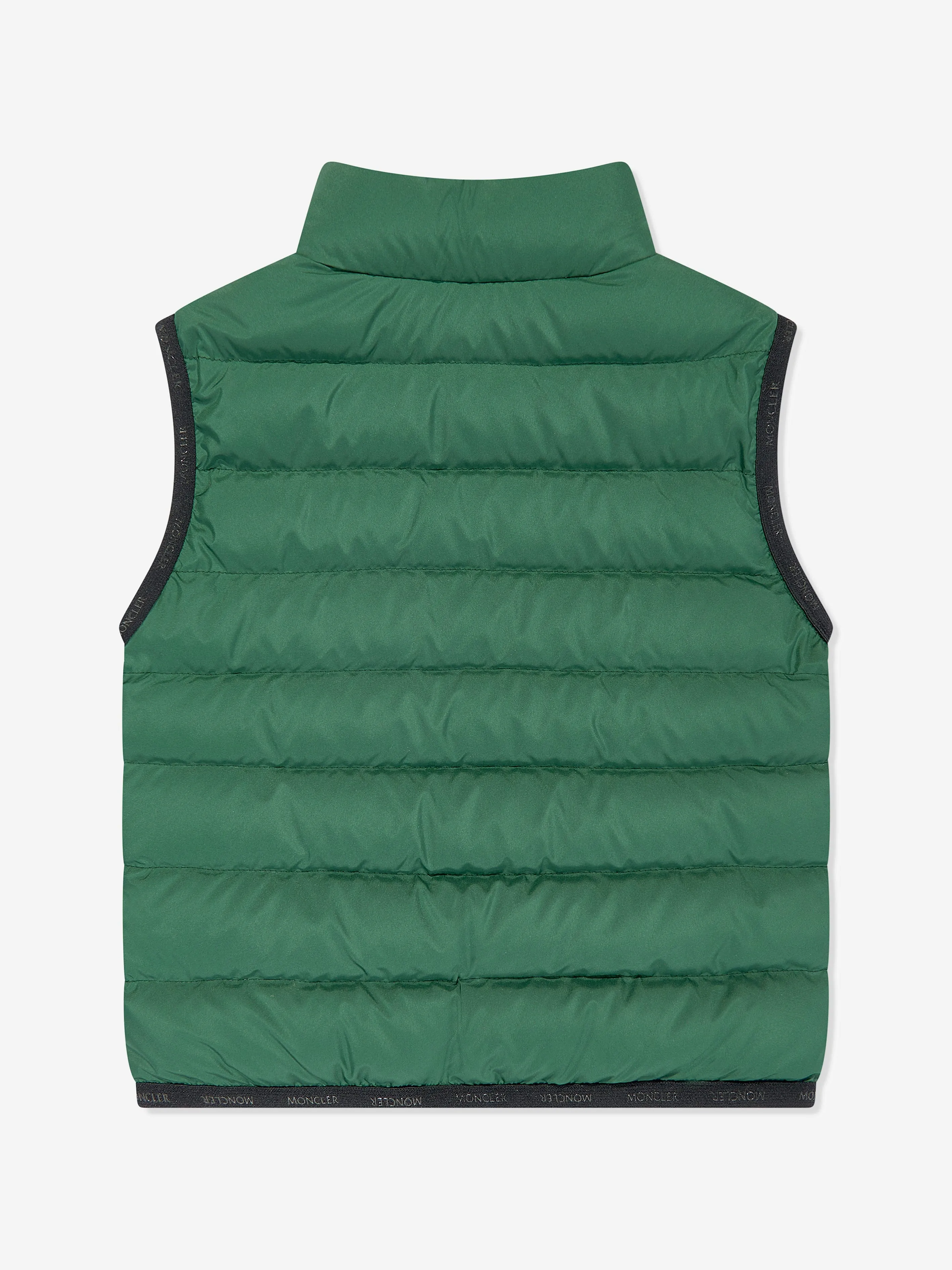 Moncler Enfant Boys Down Padded Contrin Gilet in Green