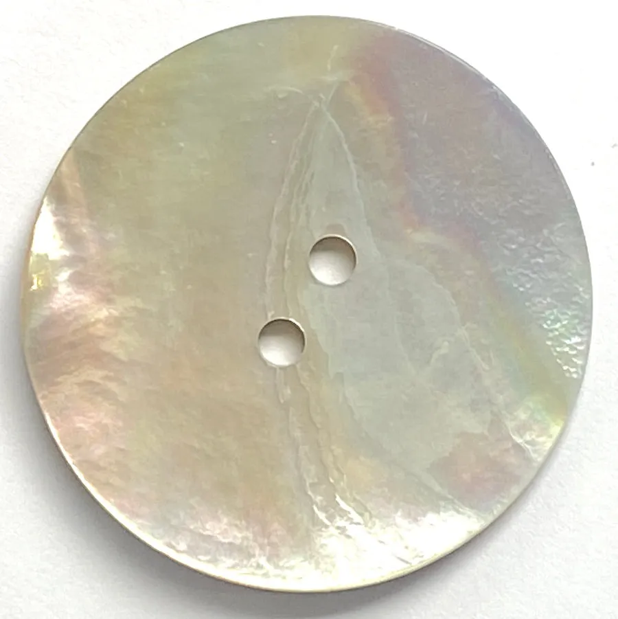 Moonrise Mother of Pearl Shell, 1-3/16" Iridescent 2-Hole Button 30mm #0031