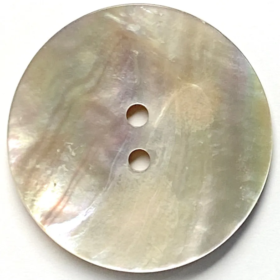 Moonrise Mother of Pearl Shell, 1-3/16" Iridescent 2-Hole Button 30mm #0031