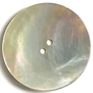 Moonrise Mother of Pearl Shell, 1-3/8" Iridescent Large 2-Hole Button 34mm #D4800