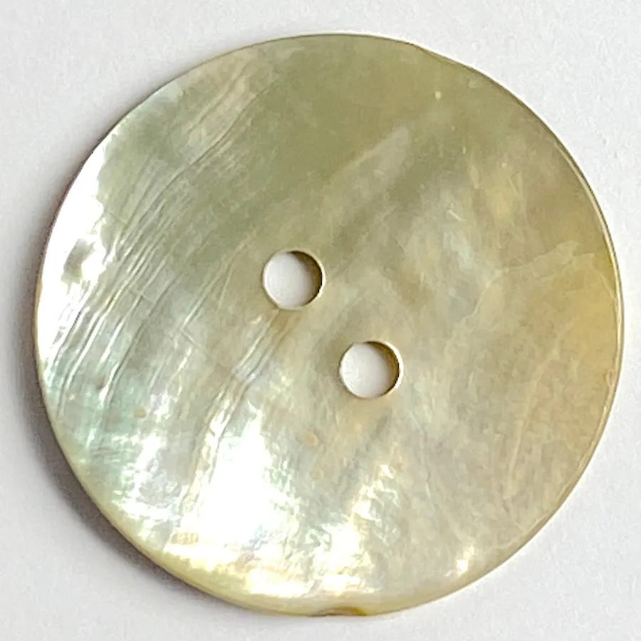 Moonrise Mother of Pearl Shell, 1" Iridescent 2-Hole Button 25mm #SK-0030