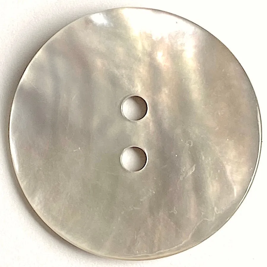 Moonrise Mother of Pearl Shell, 1" Iridescent 2-Hole Button 25mm #SK-0030