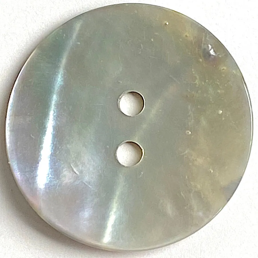 Moonrise Mother of Pearl Shell, 1" Iridescent 2-Hole Button 25mm #SK-0030