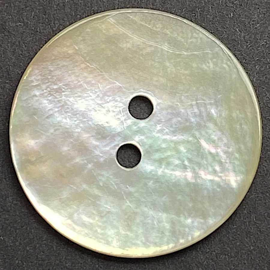 Moonrise Mother of Pearl Shell, 1" Iridescent 2-Hole Button 25mm #SK-0030