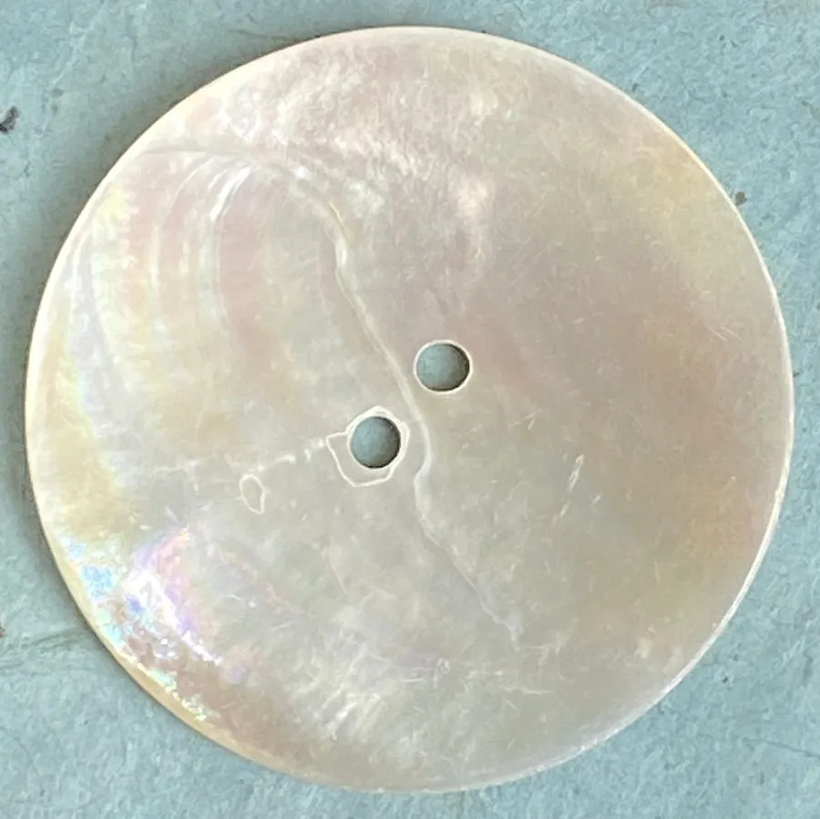 Moonrise Mother of Pearl Shell, Iridescent, Large 2-Hole 1-1/2" Button 38mm #0032