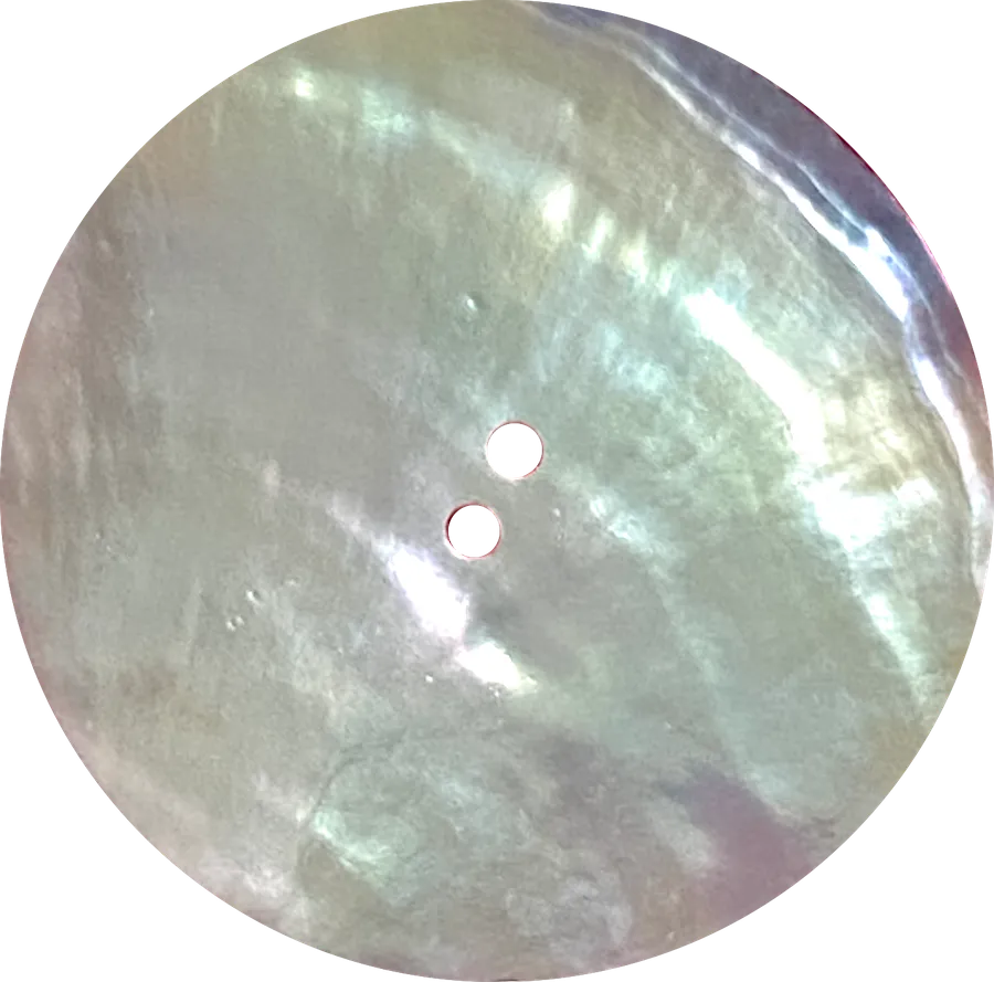 Moonrise Mother of Pearl Shell, Iridescent, Large 2-Hole 1-1/2" Button 38mm #0032