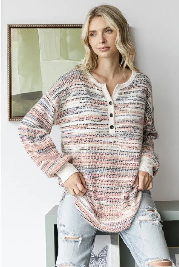 Multi Color Knit Sweater - 8433-8436