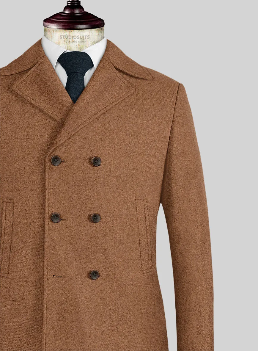 Naples Tobacco Tweed Pea Coat