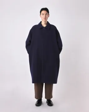 Navy Wool Cuffed Coat