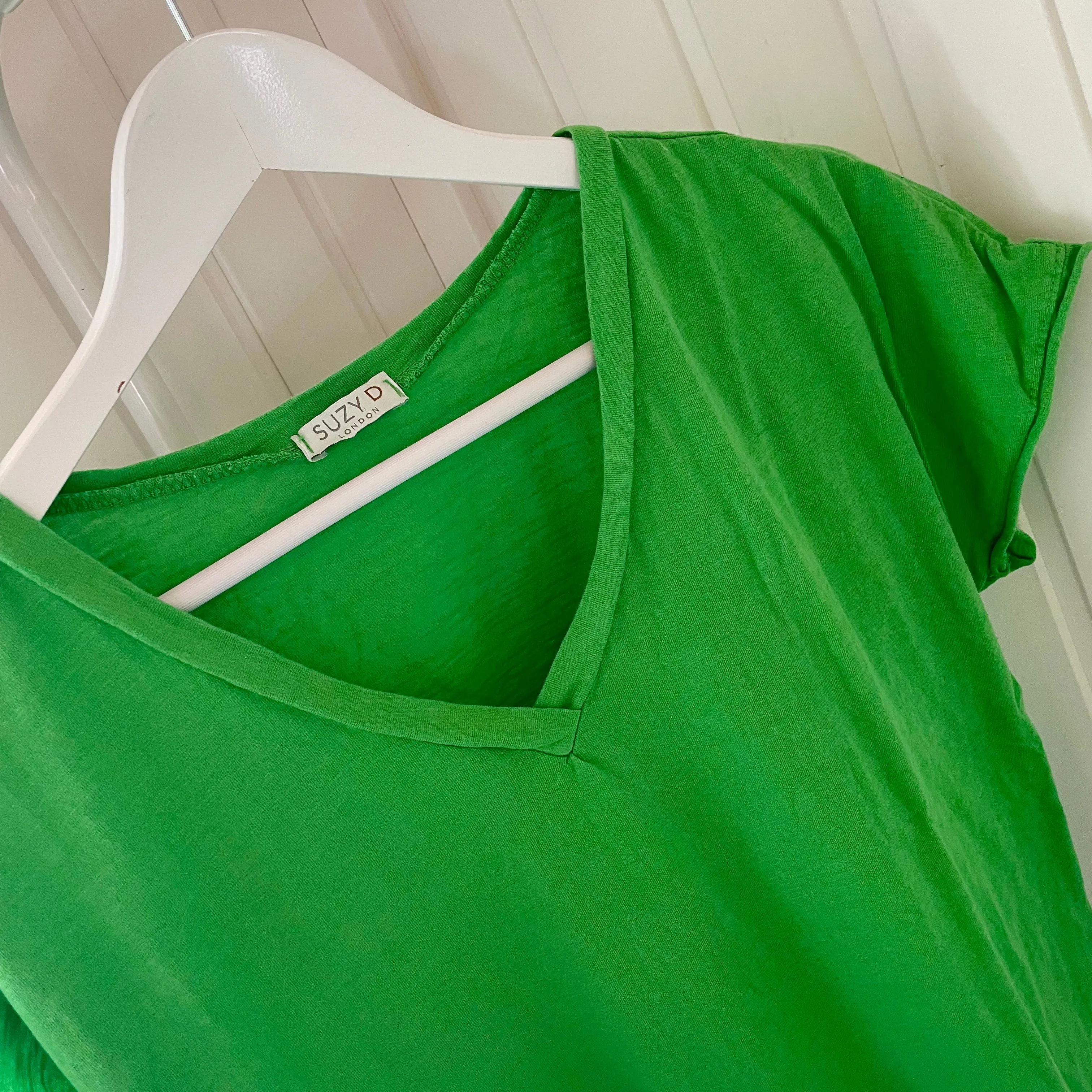 Neon green V neck tee *relaxed style*