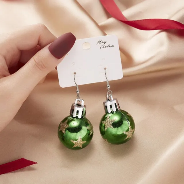 New Trendy Statement Christmas Tree Earrings For Women Santa Claus Snowman Drop Earrings Jewelry Girls Christmas Gifts Wholesale