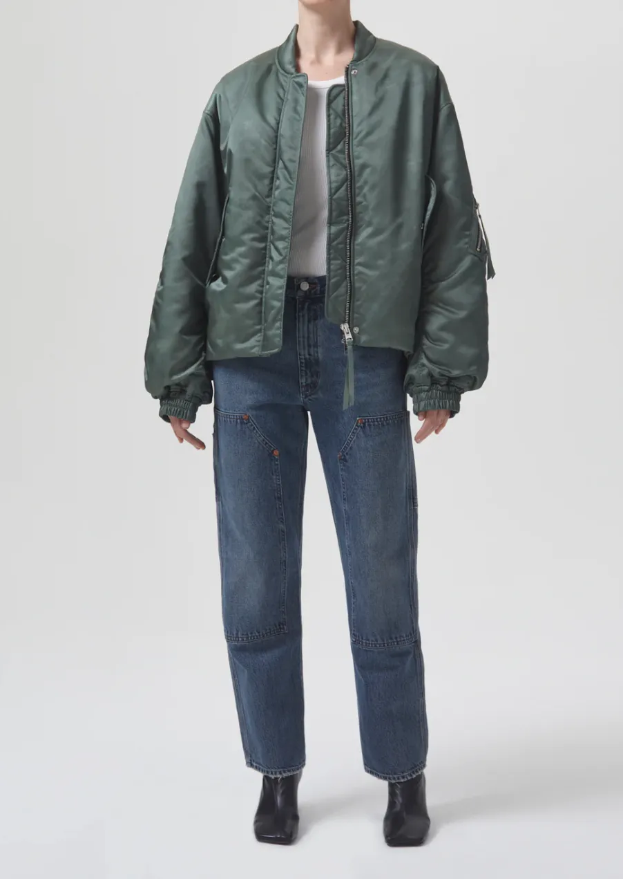 Nisa Bomber Jacket - Steel Green