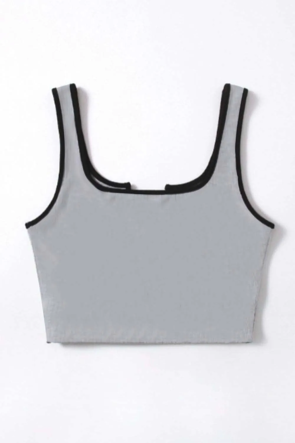 Notch Neck Ringer Tank Top