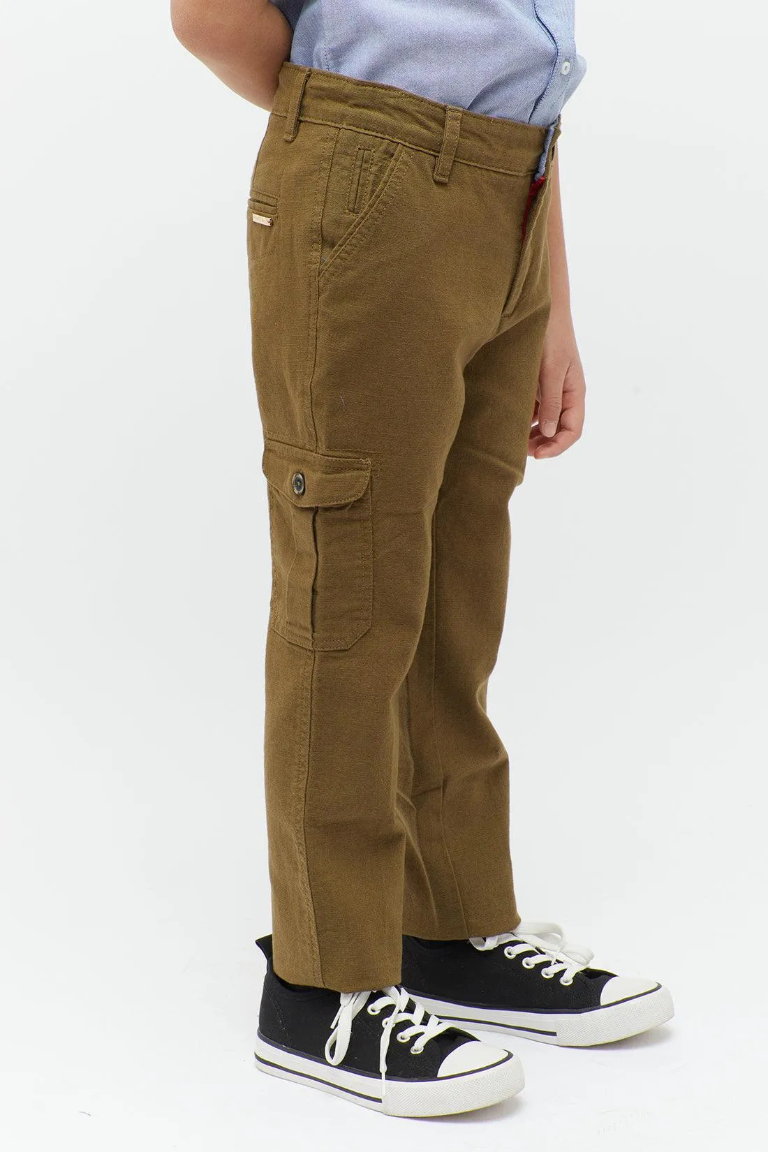 One Friday Olive Green Pocket Trouser