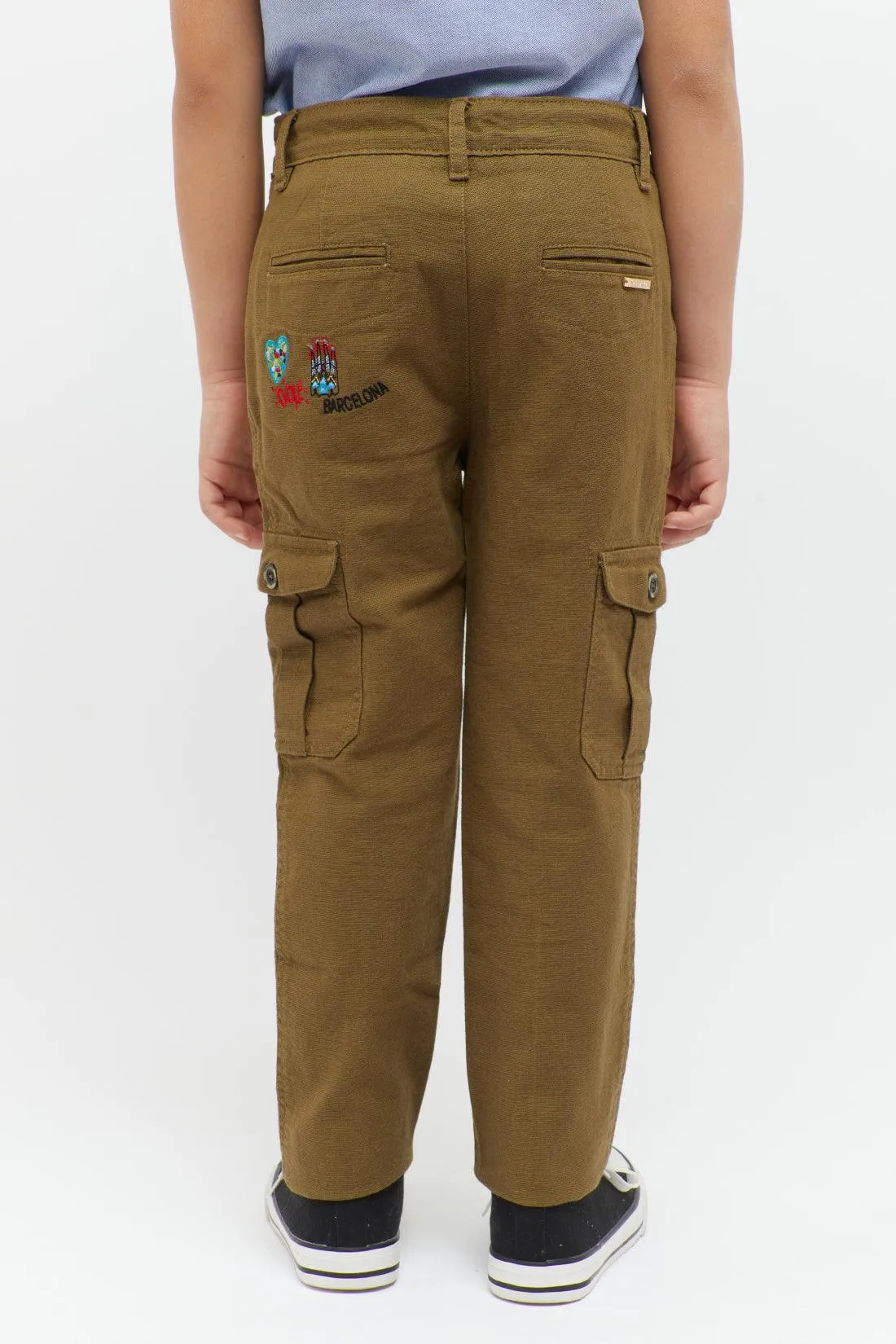 One Friday Olive Green Pocket Trouser