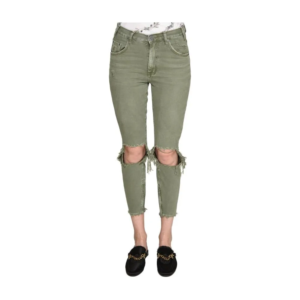 One Teaspoon Green Cotton Jeans & Pant