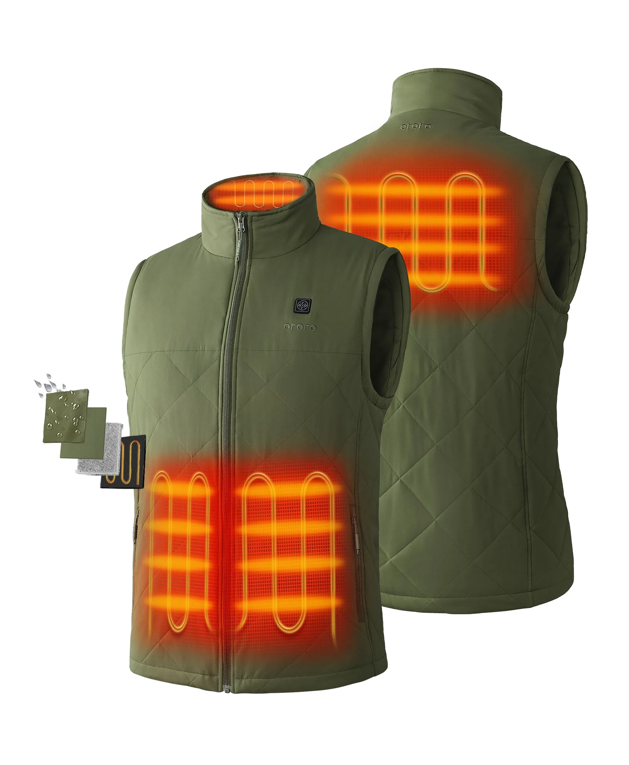 (Open-box) Men's Heated Quilted Vest - New Colors (Battery Set Not Included)