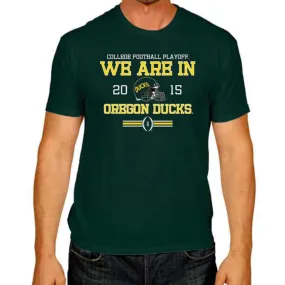 Oregon Ducks The Victory Green 2015 We Are In College Football Playoff T-Shirt