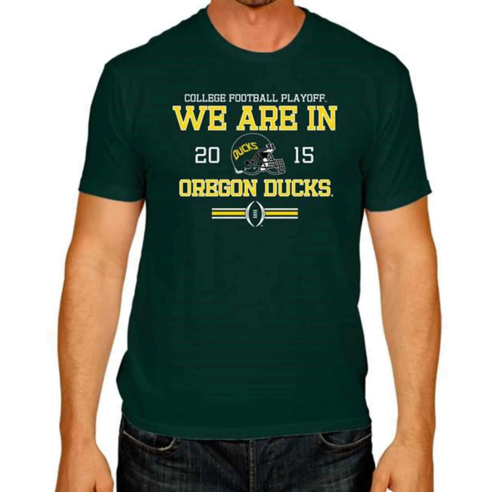 Oregon Ducks The Victory Green 2015 We Are In College Football Playoff T-Shirt