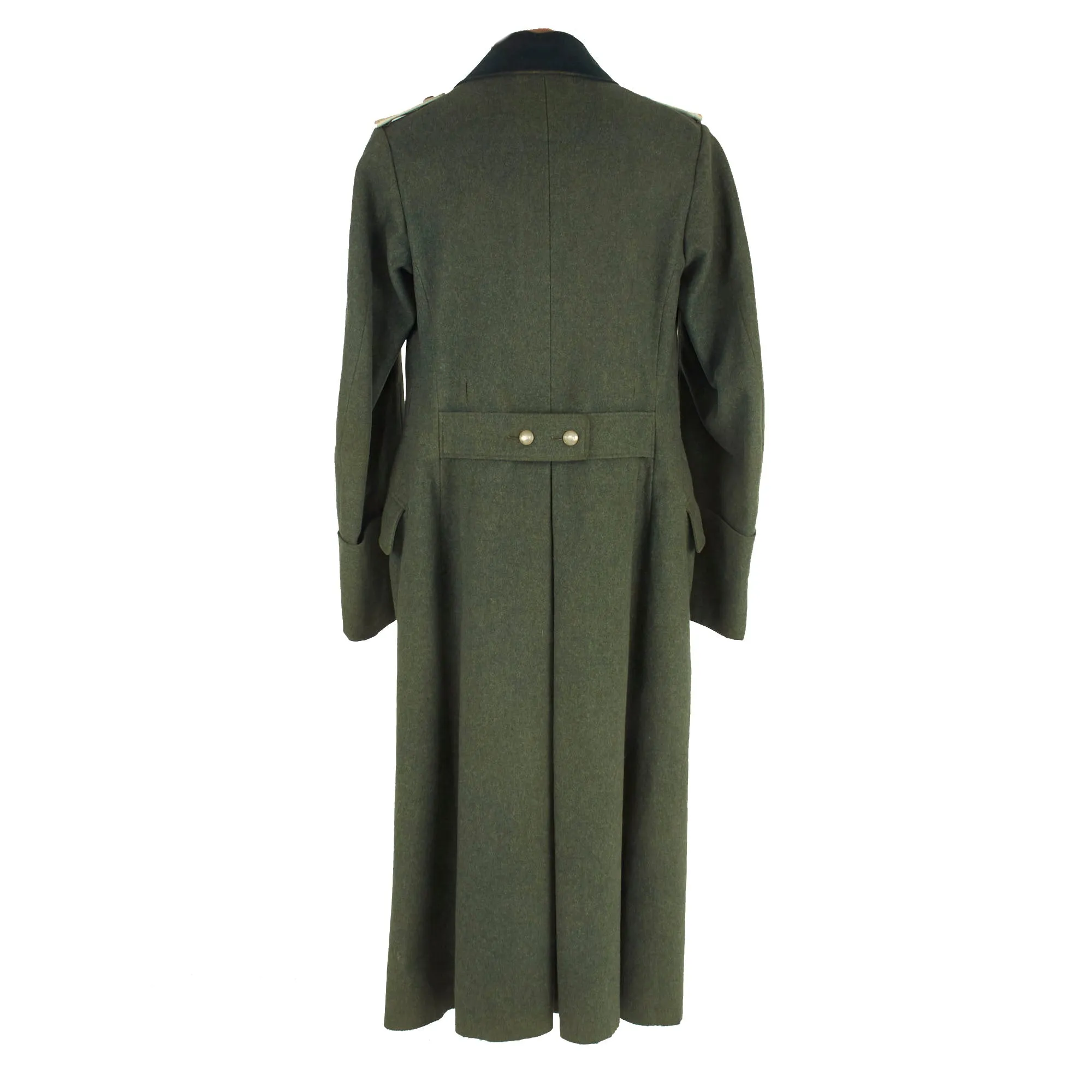 Original Excellent German WWII Heer NCO Wool Greatcoat with Infantry Junior Officer Shoulder Boards - dated 1938