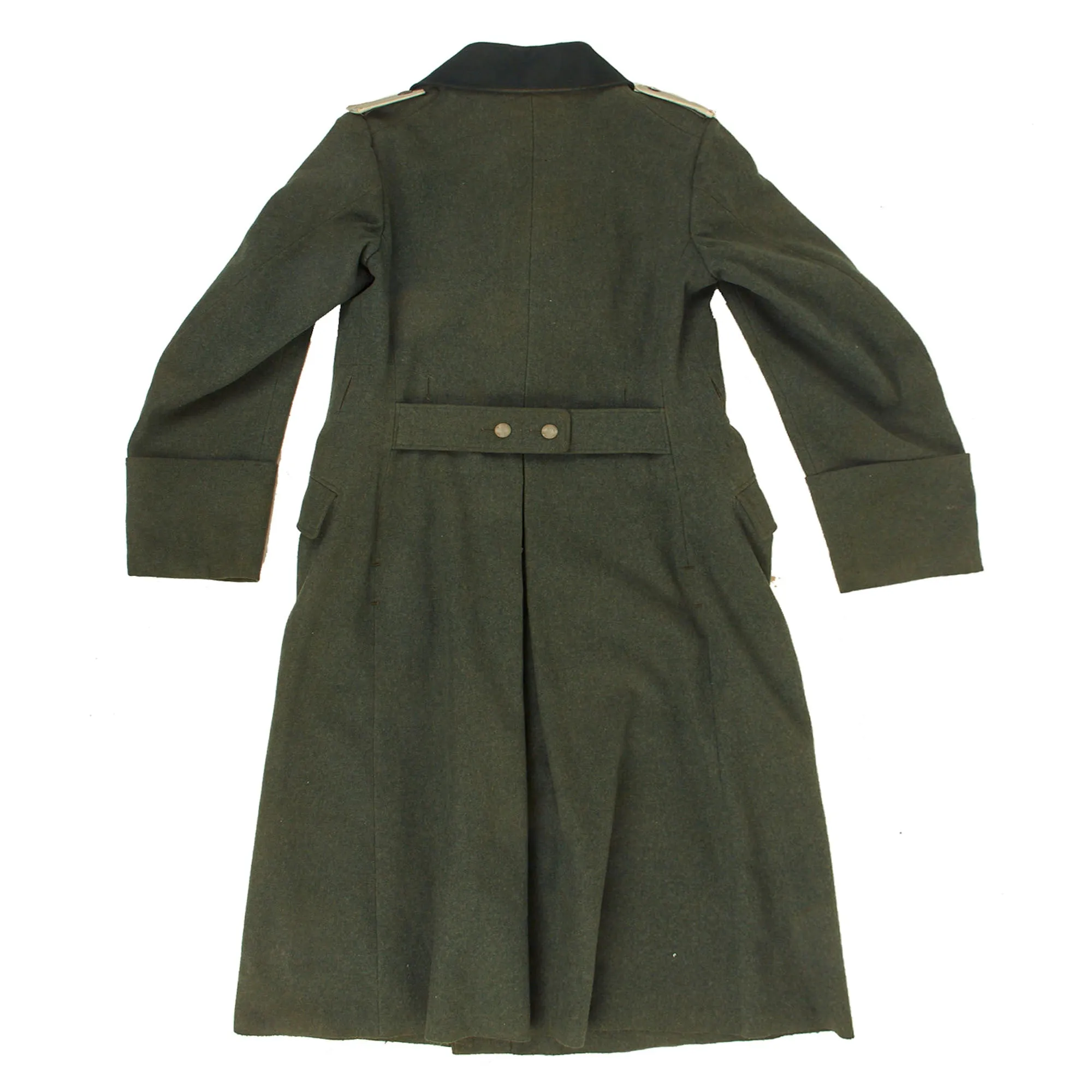 Original Excellent German WWII Heer NCO Wool Greatcoat with Infantry Junior Officer Shoulder Boards - dated 1938