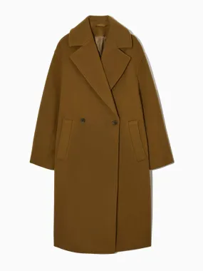 Oversized double-breasted wool coat