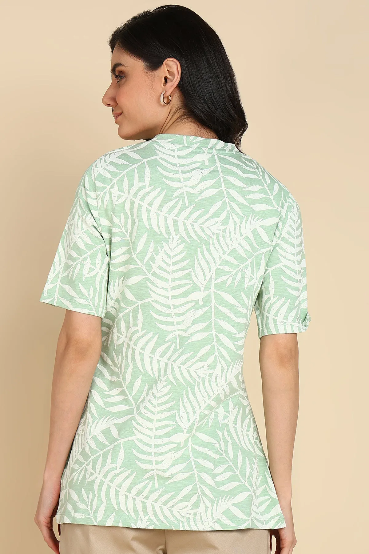 Paradise Green Zipless Maternity Feeding Top