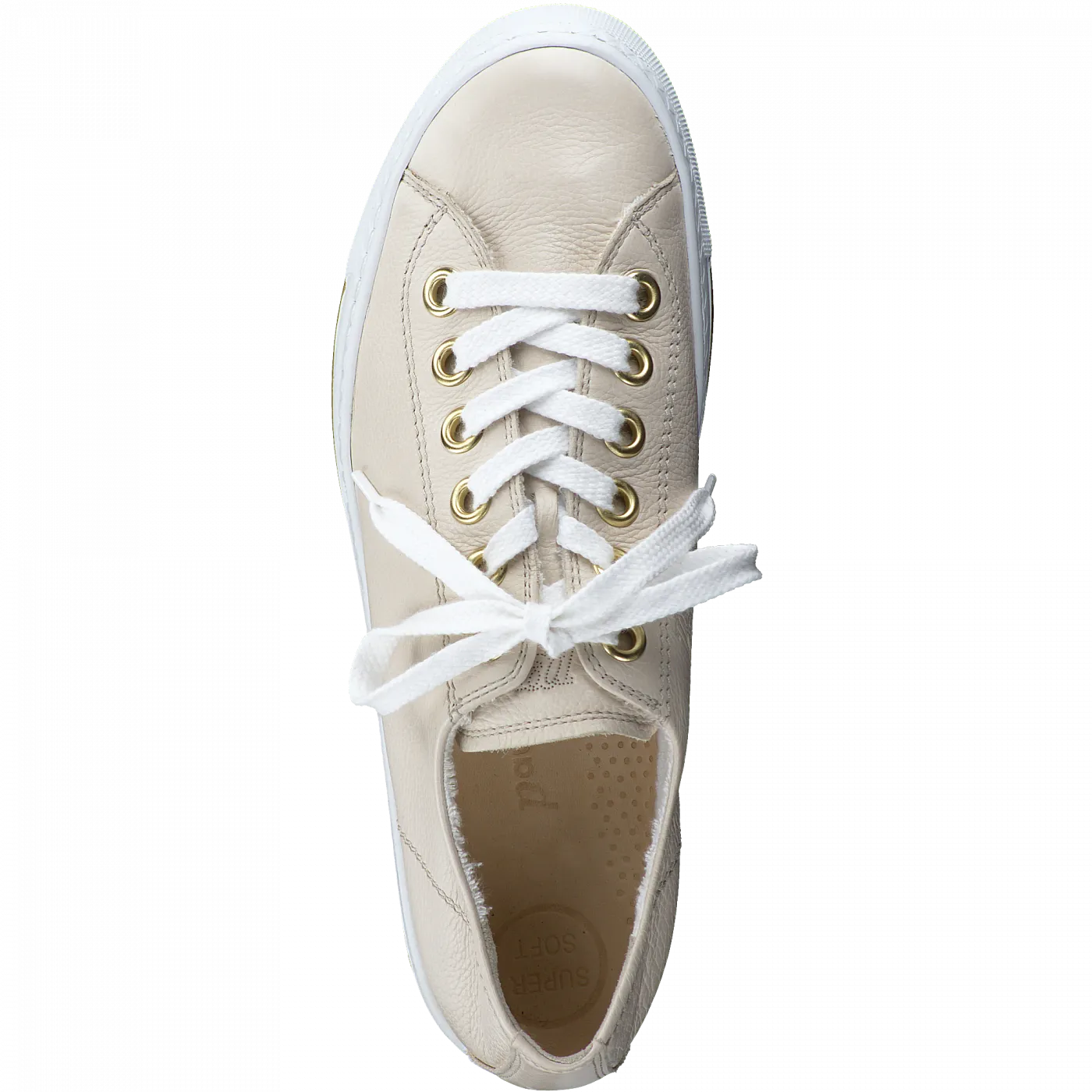 Paul Green Cream Leather trainer 4704 -28