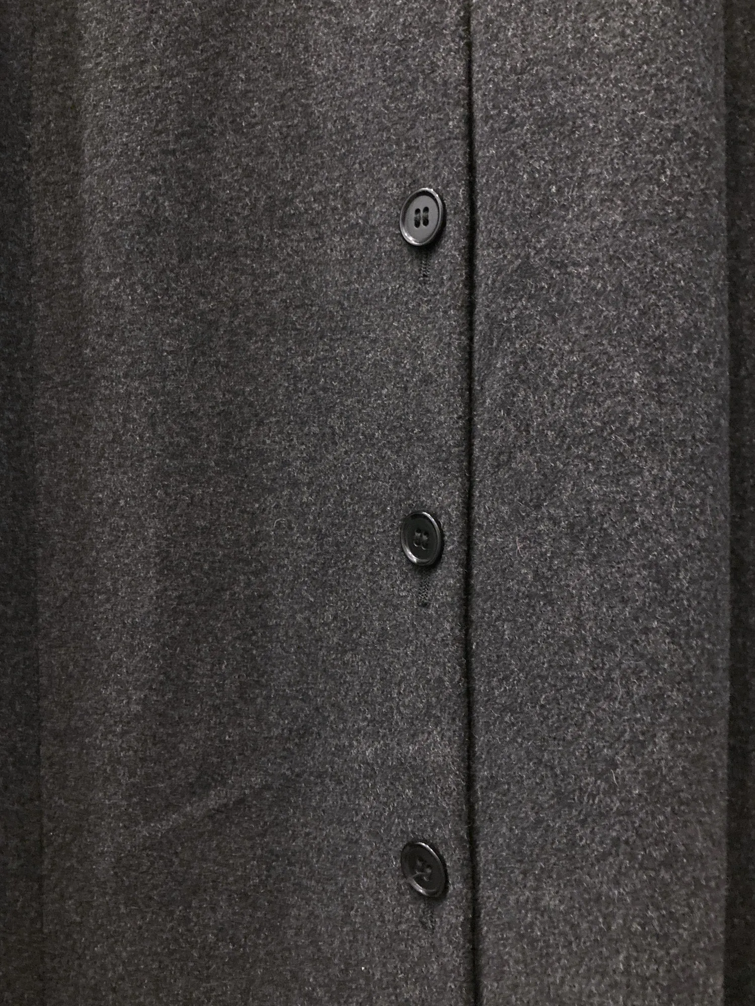 Portfolio by Jean Colonna grey melton wool overcoat with leopard print lining