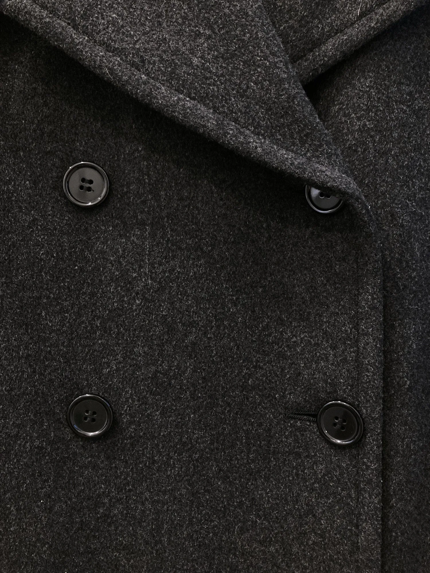 Portfolio by Jean Colonna grey melton wool overcoat with leopard print lining