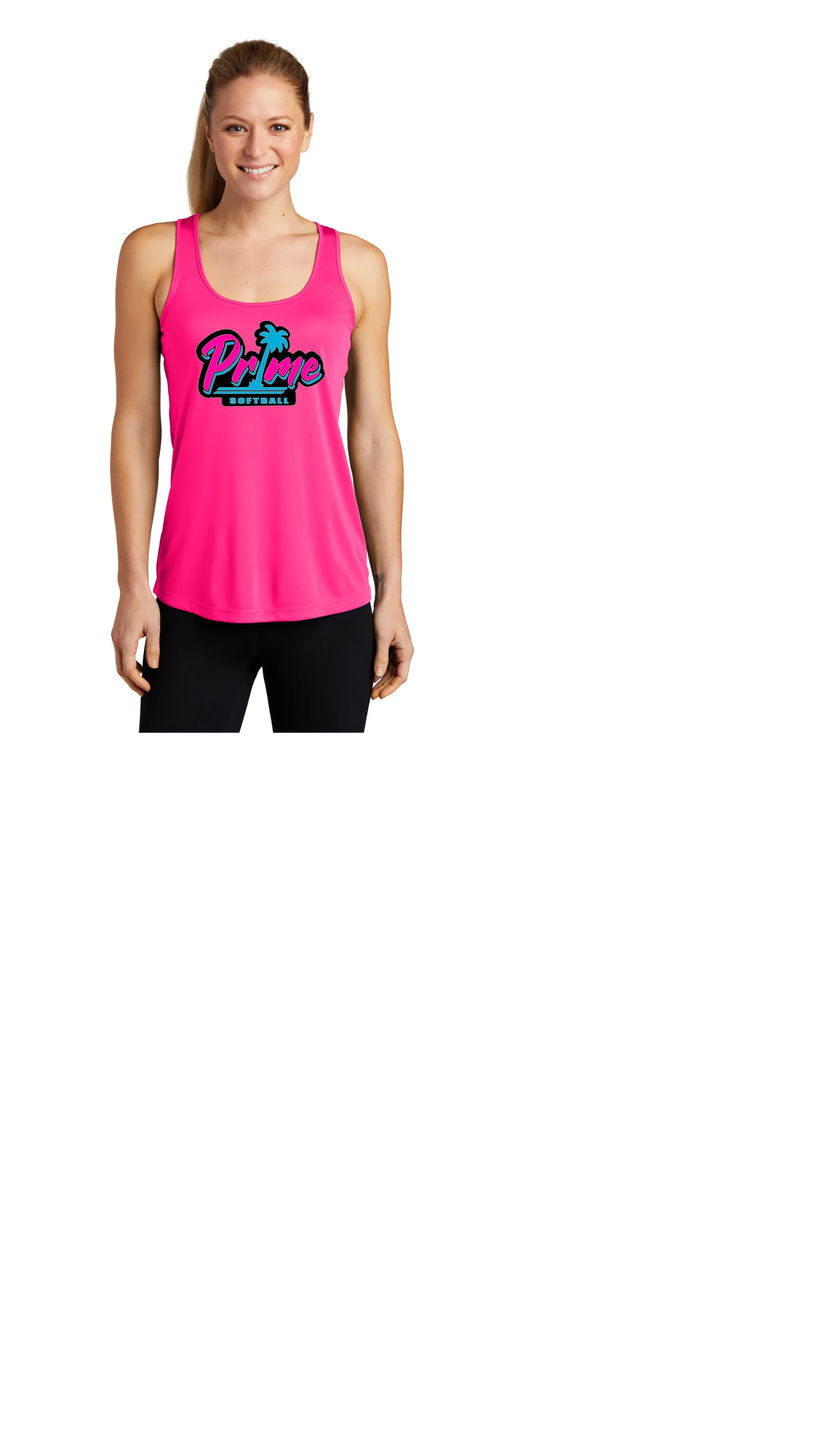 PRIME SOFTBALL LADIES FIT DRI FIT RACERBACK TANK TOPS