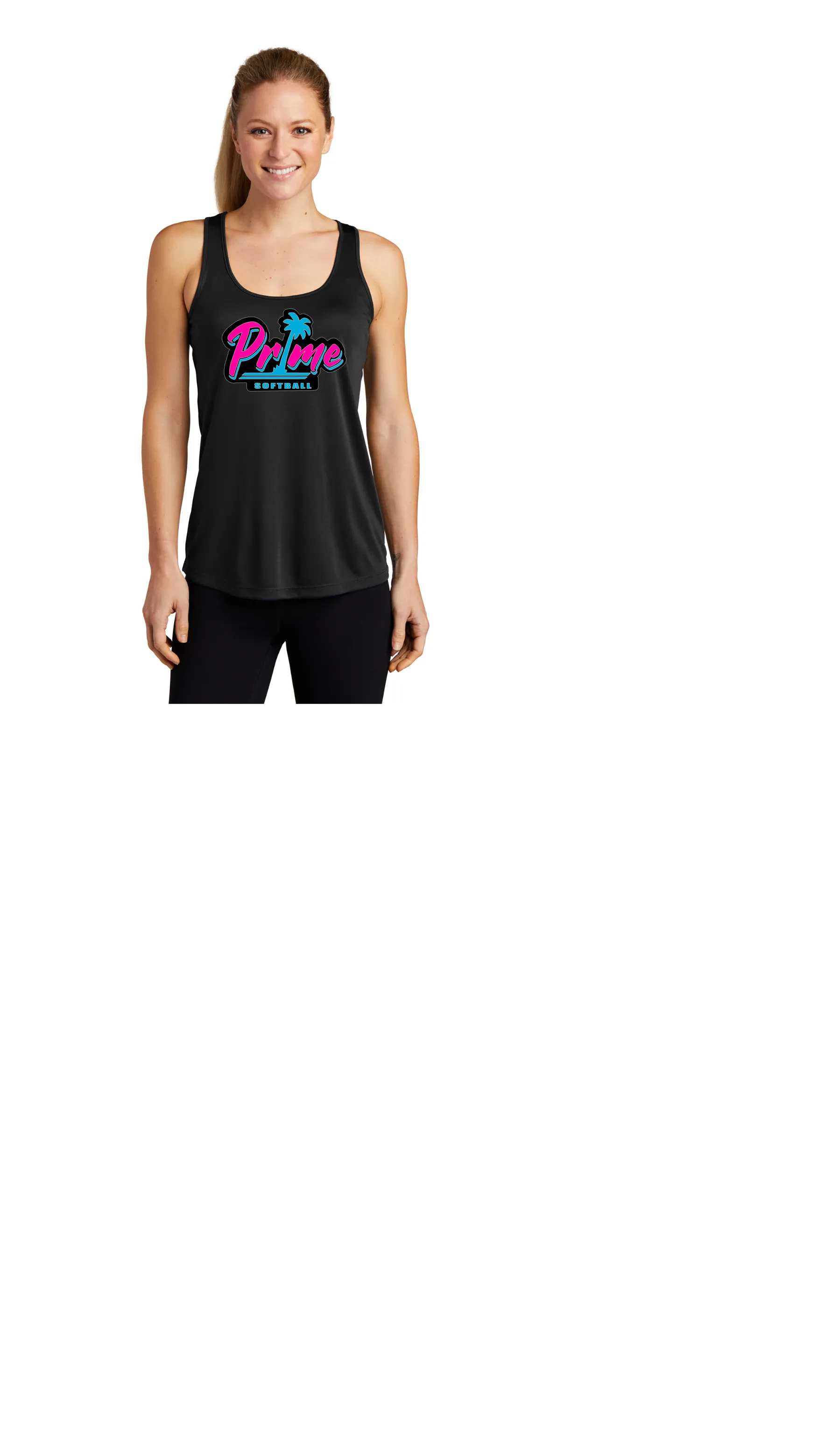 PRIME SOFTBALL LADIES FIT DRI FIT RACERBACK TANK TOPS